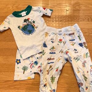 Hanna Andersson Outfit with Graphic Tee, Shorts and Pants